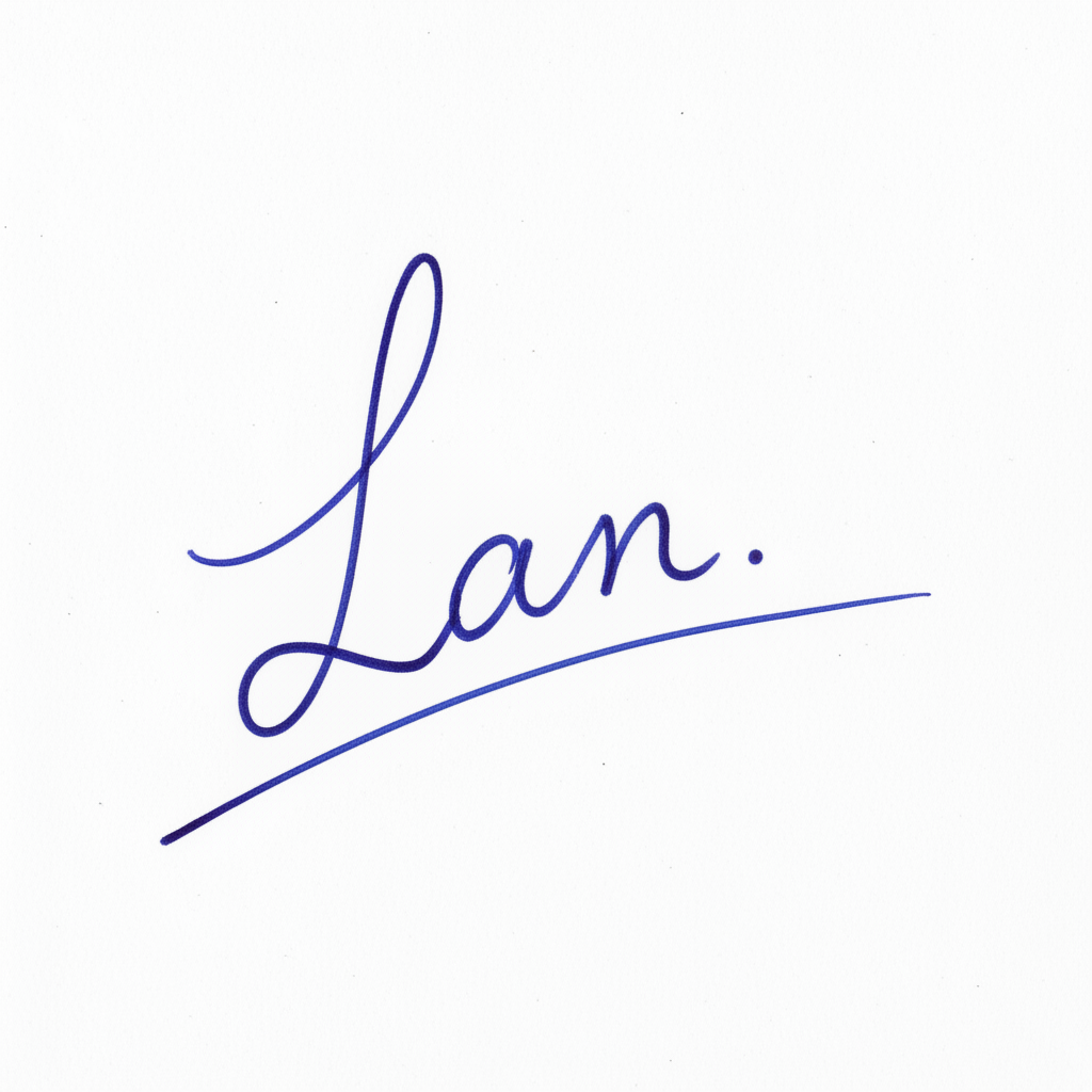 Mẫu chữ ký tên Lan số 8