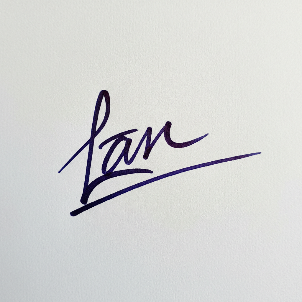 Mẫu chữ ký tên Lan số 9