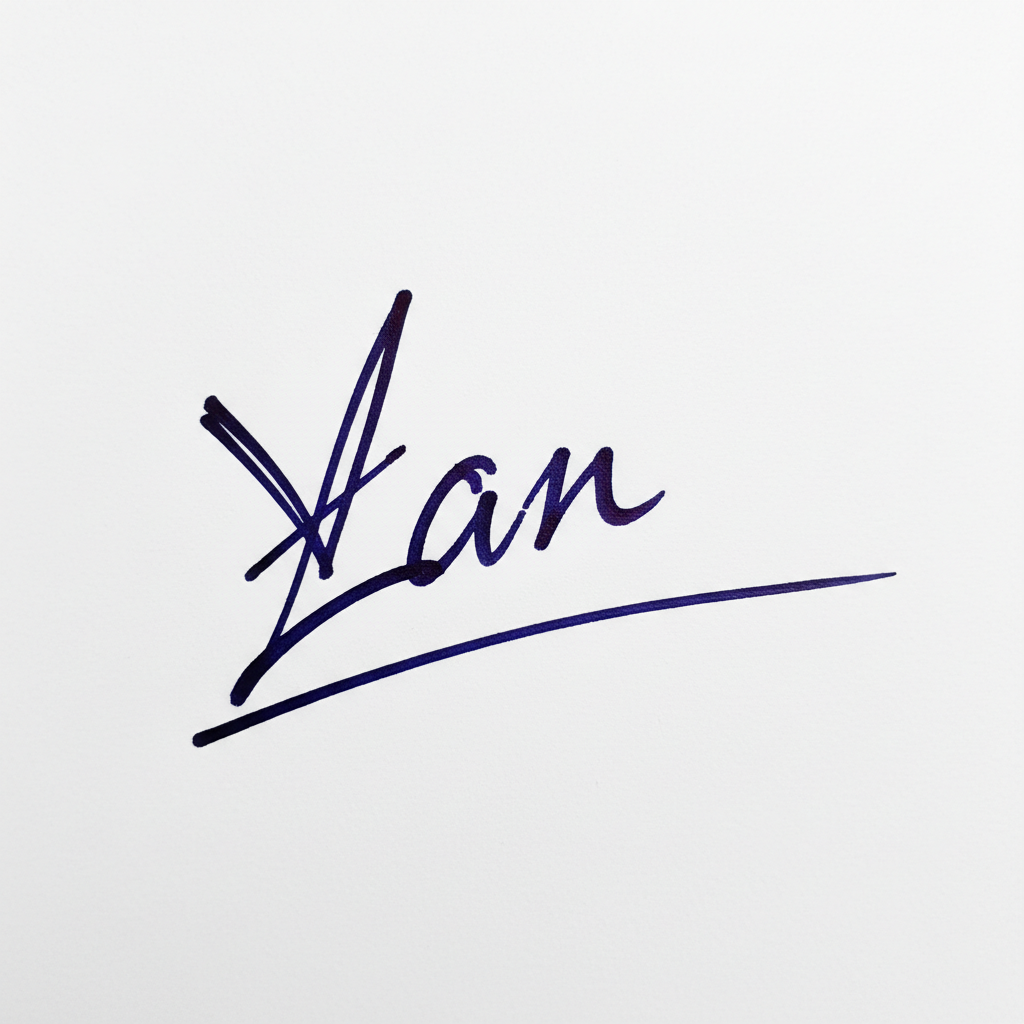 Mẫu chữ ký tên Lan số 9