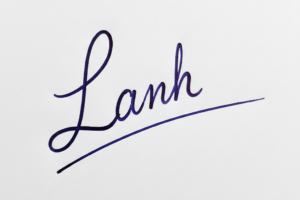 Mẫu chữ ký tên Lanh số 1