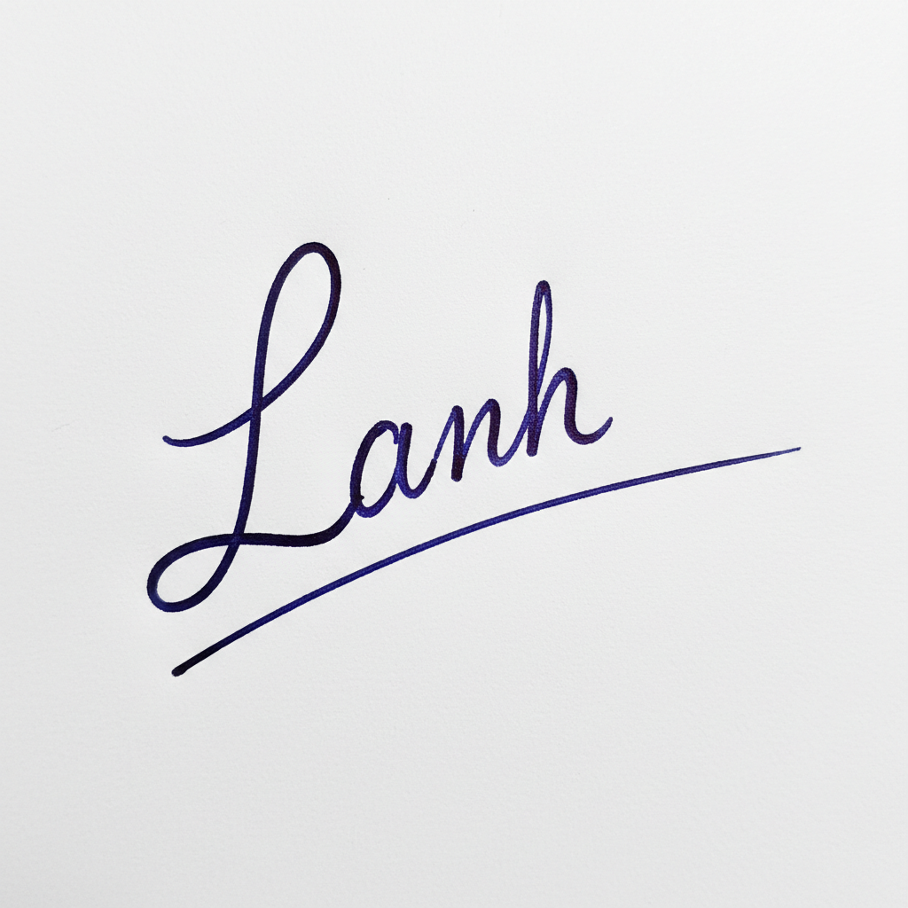 Mẫu chữ ký tên Lanh số 1