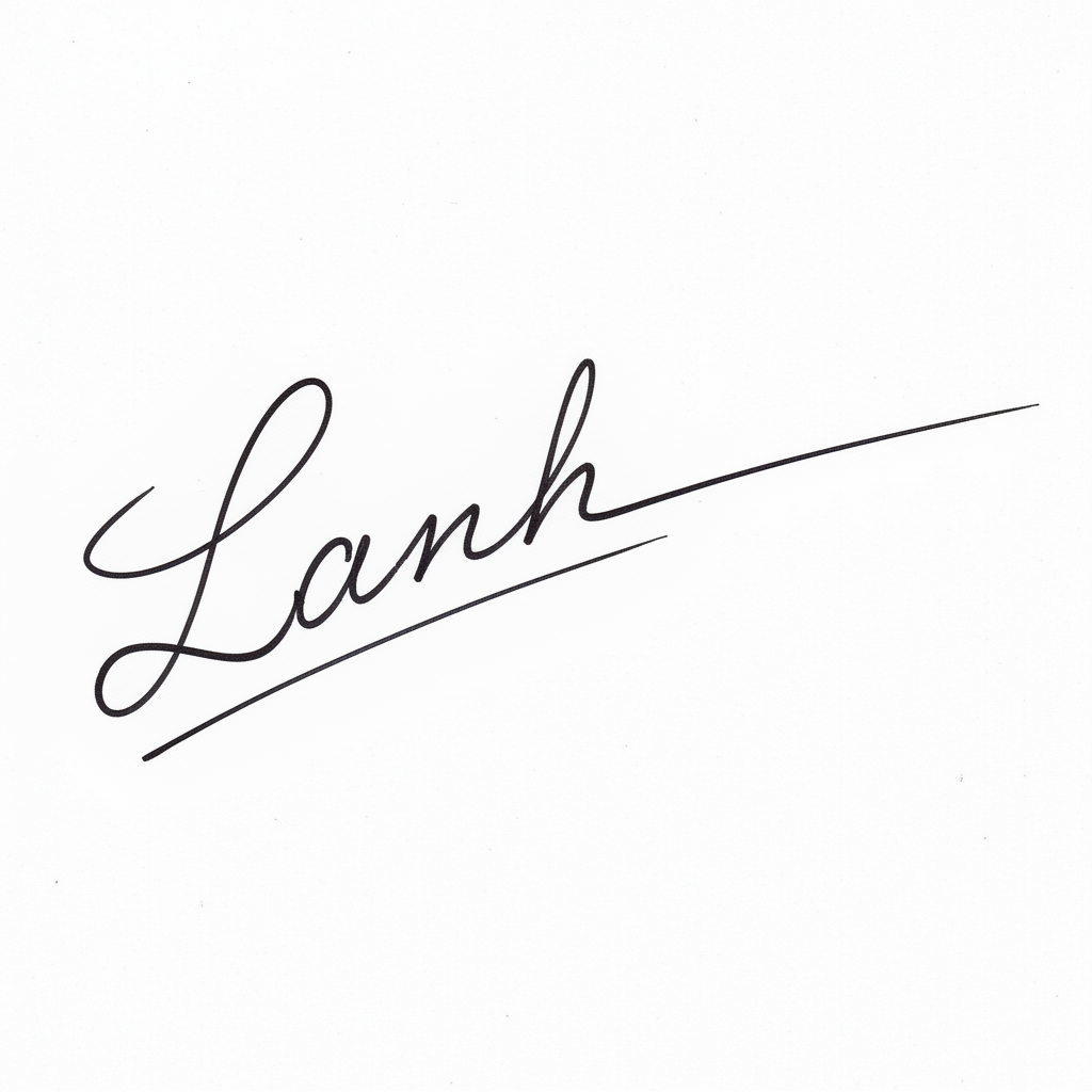 Mẫu chữ ký tên Lanh số 10