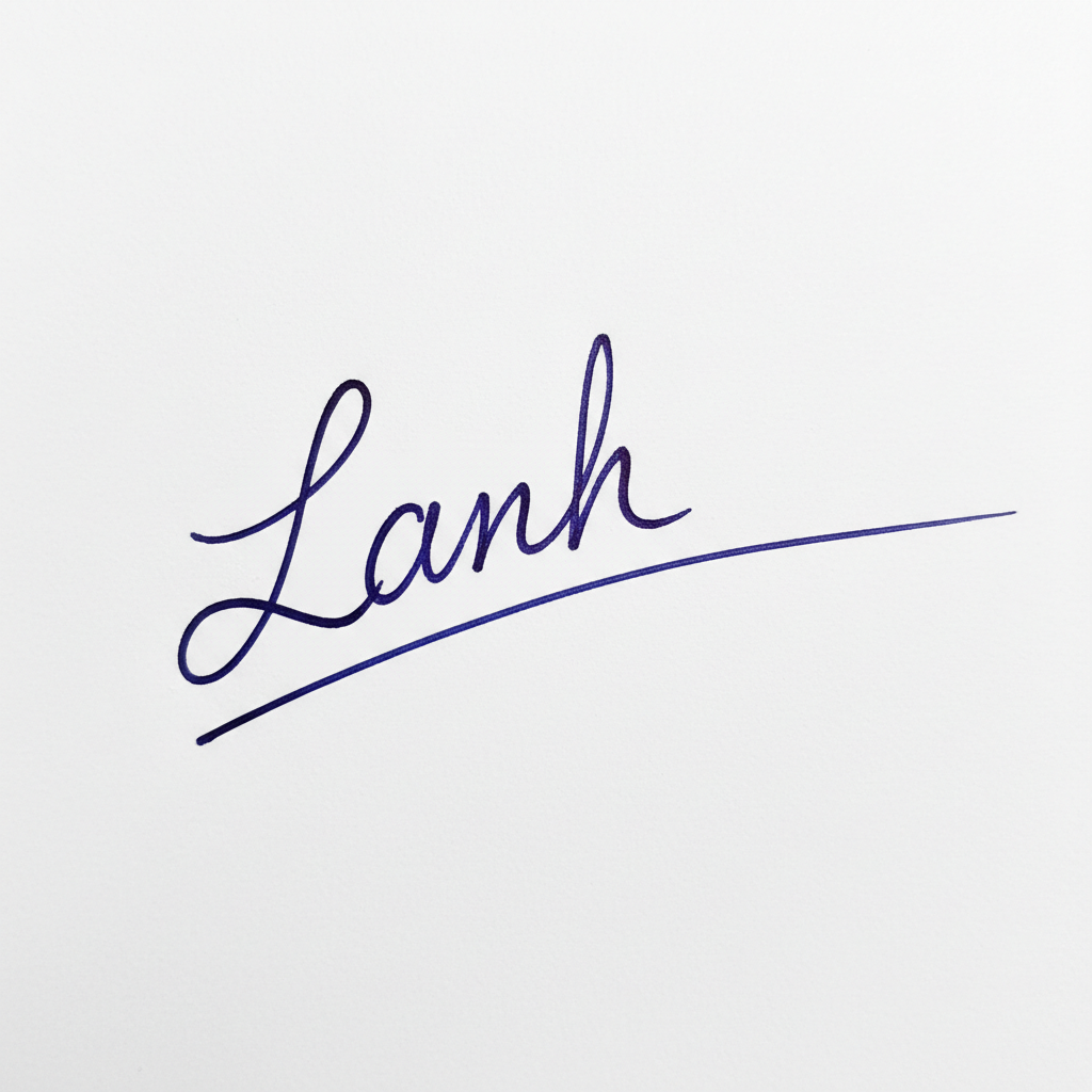 Mẫu chữ ký tên Lanh số 4
