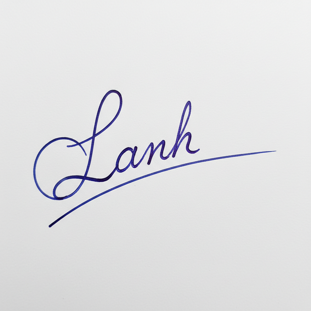 Mẫu chữ ký tên Lanh số 6