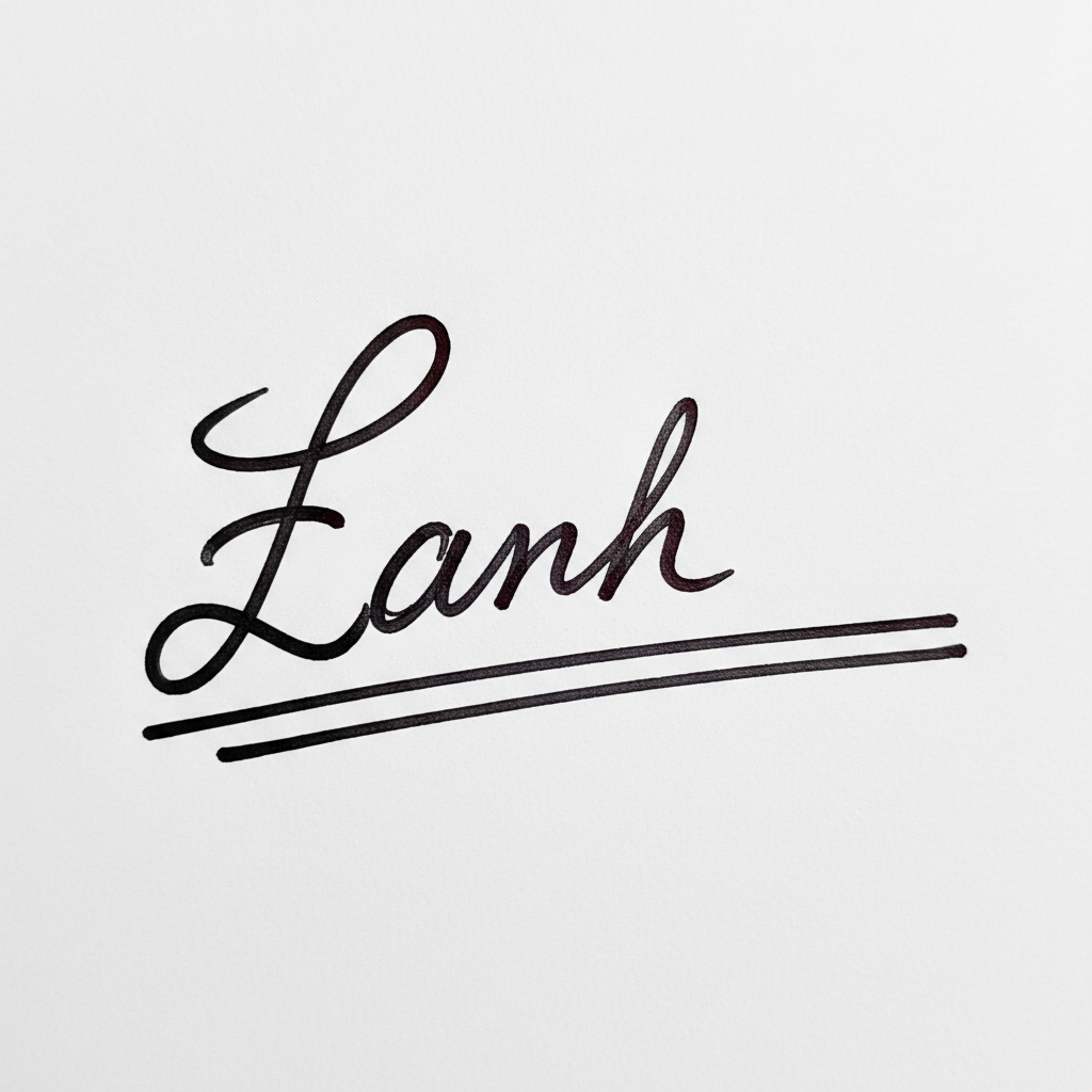 Mẫu chữ ký tên Lanh số 7