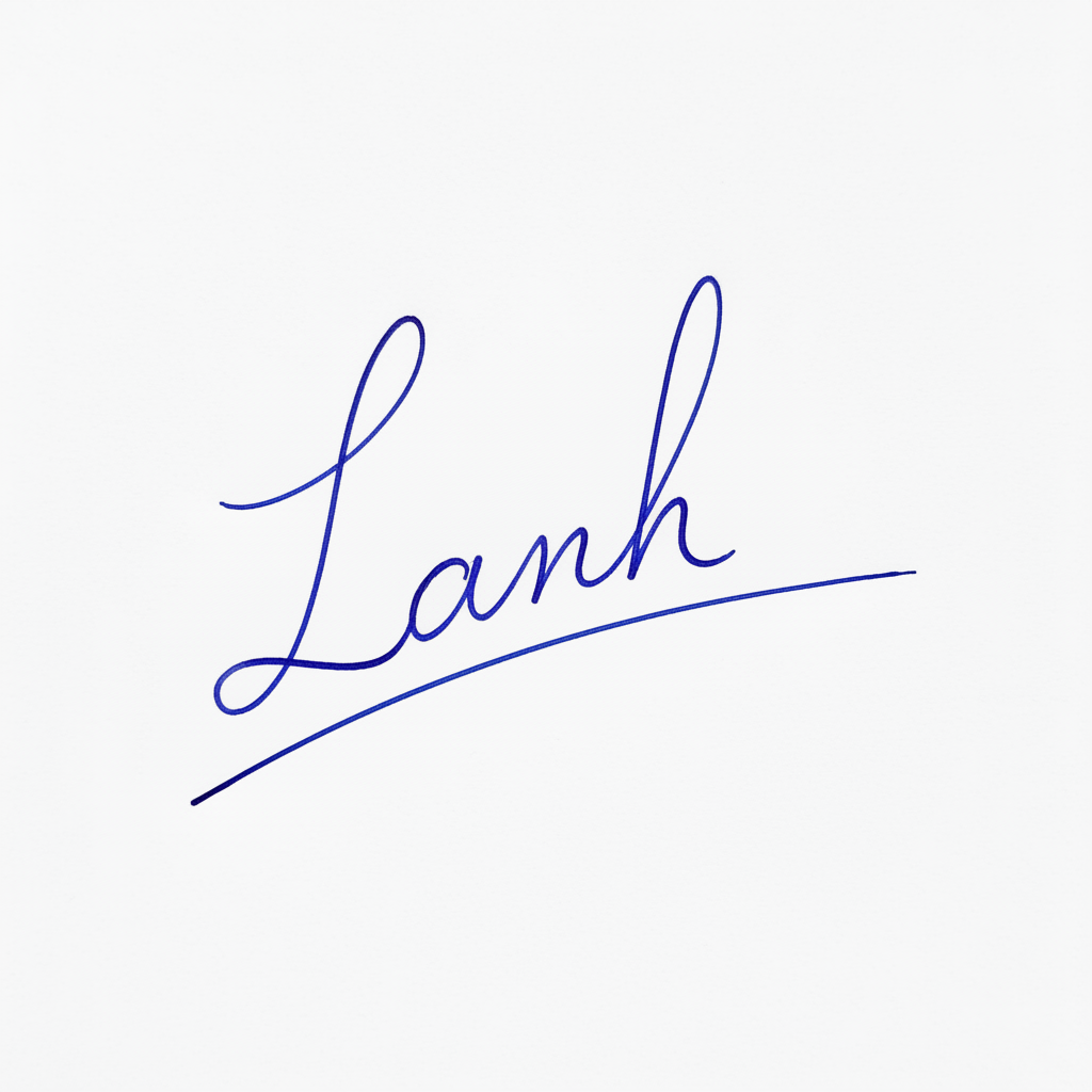Mẫu chữ ký tên Lanh số 8