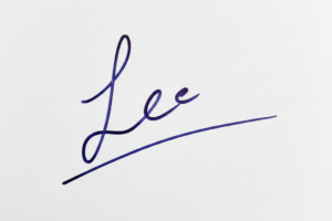 Mẫu chữ ký tên Lệ số 1