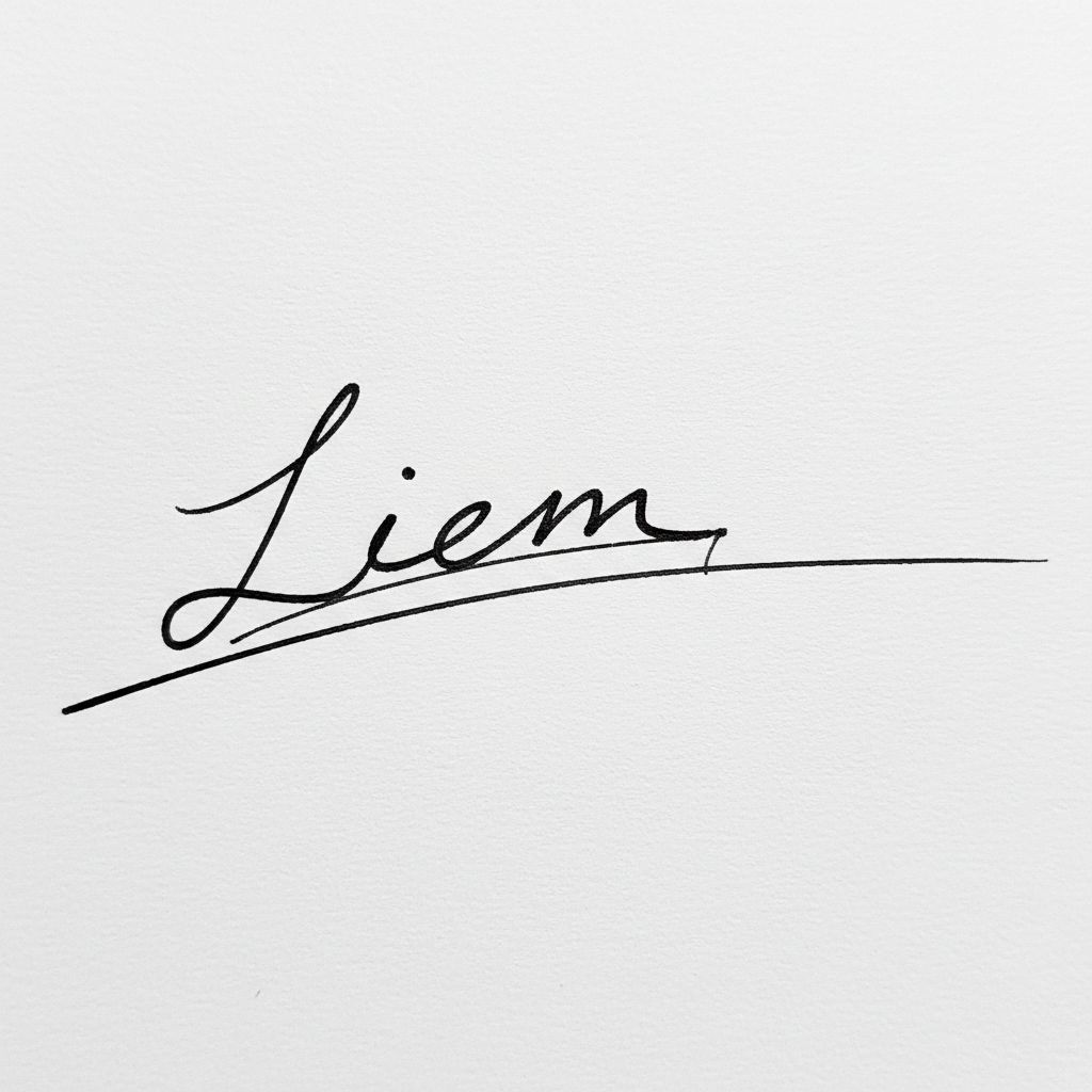 Mẫu chữ ký tên Liêm số 10