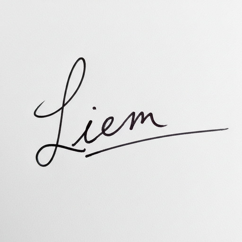 Mẫu chữ ký tên Liêm số 2