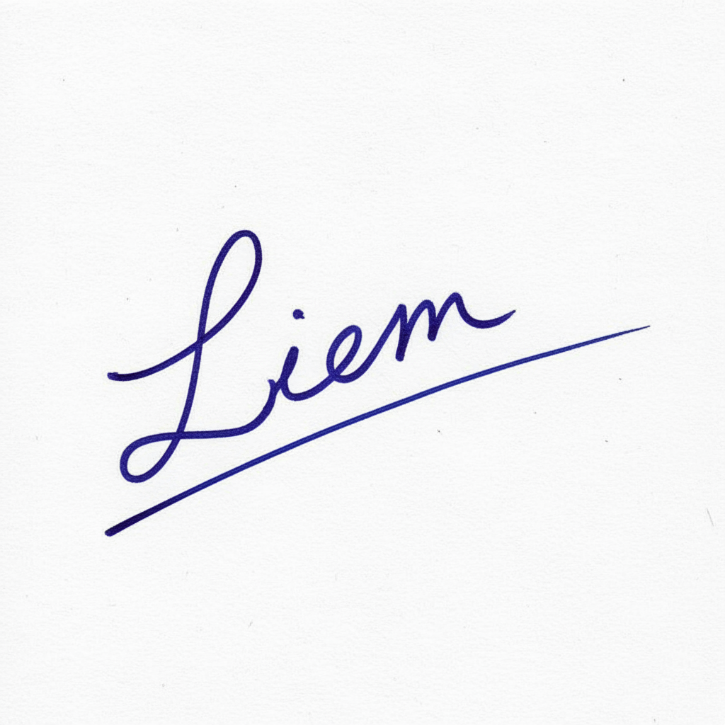 Mẫu chữ ký tên Liêm số 3