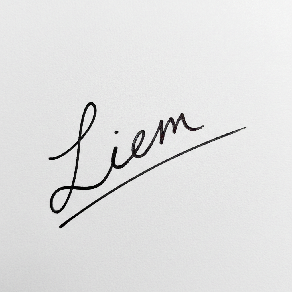 Mẫu chữ ký tên Liêm số 5