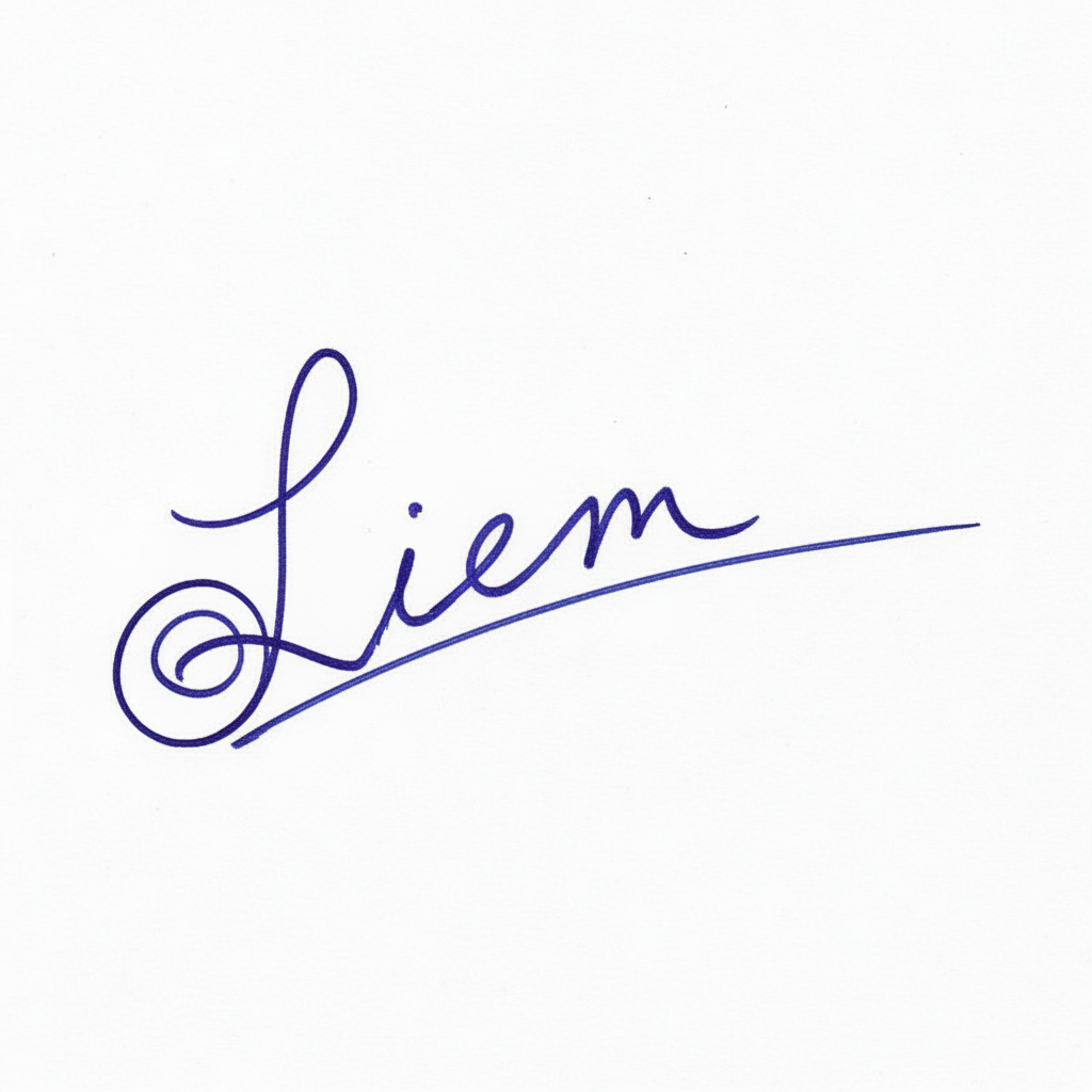 Mẫu chữ ký tên Liêm số 6