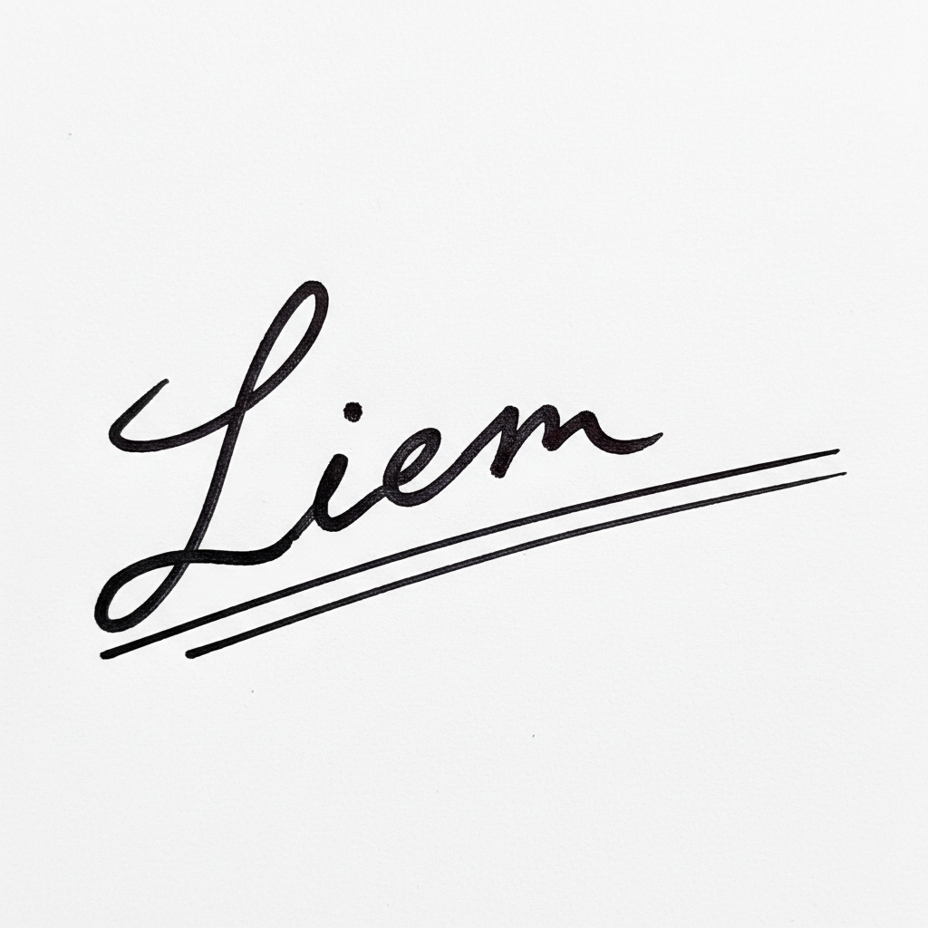 Mẫu chữ ký tên Liêm số 7