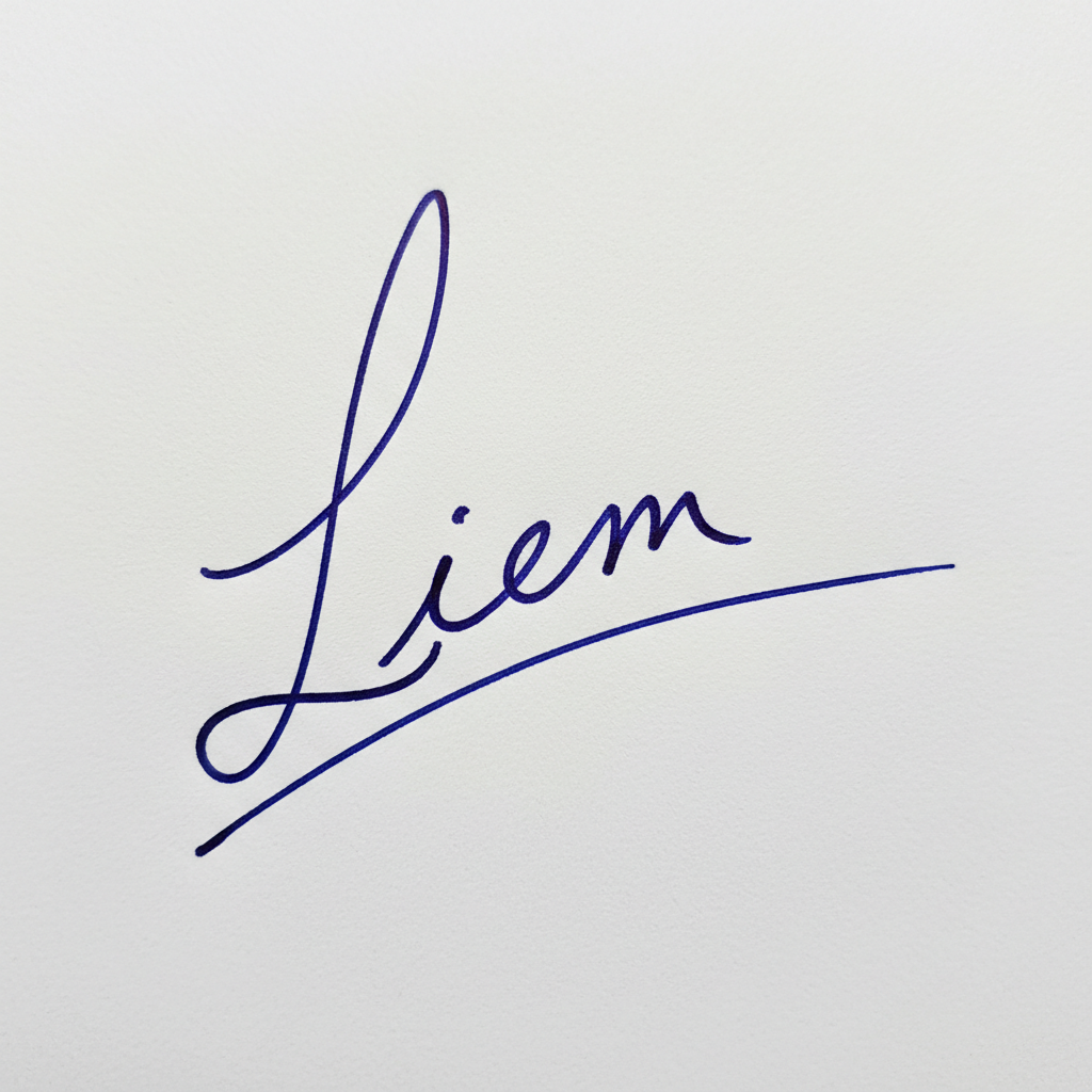 Mẫu chữ ký tên Liêm số 8