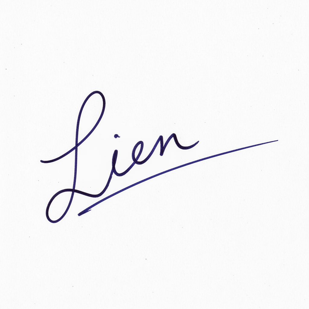 Mẫu chữ ký tên Liên số 4