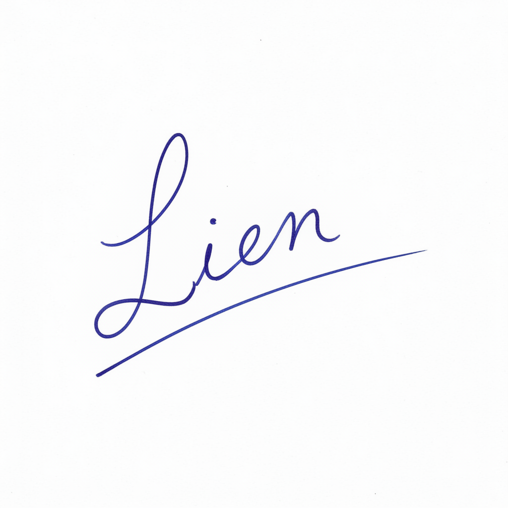 Mẫu chữ ký tên Liên số 8