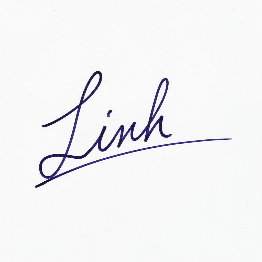 Mẫu chữ ký tên Linh số 1
