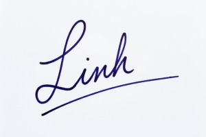 Mẫu chữ ký tên Linh số 1