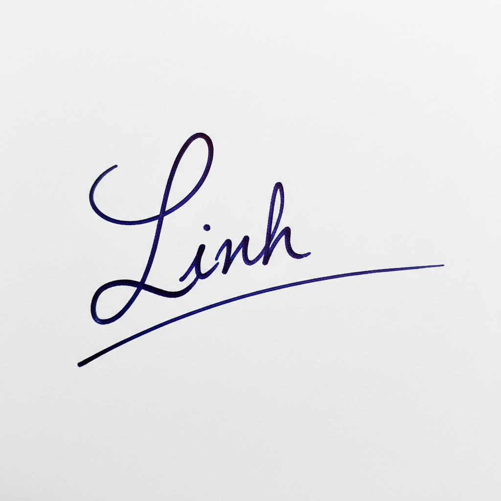 Mẫu chữ ký tên Linh số 1