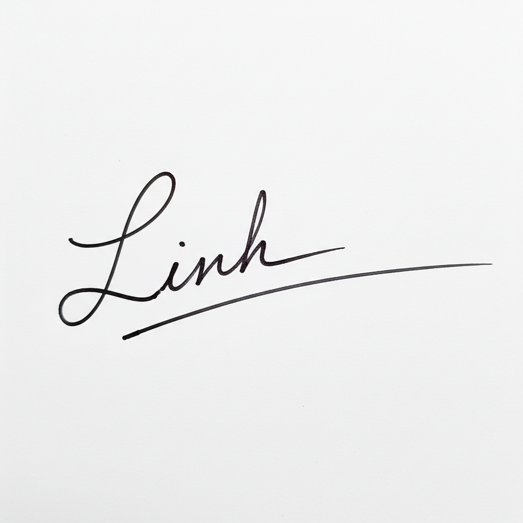Mẫu chữ ký tên Linh số 10