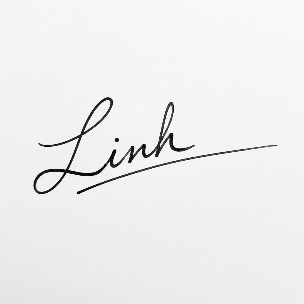 Mẫu chữ ký tên Linh