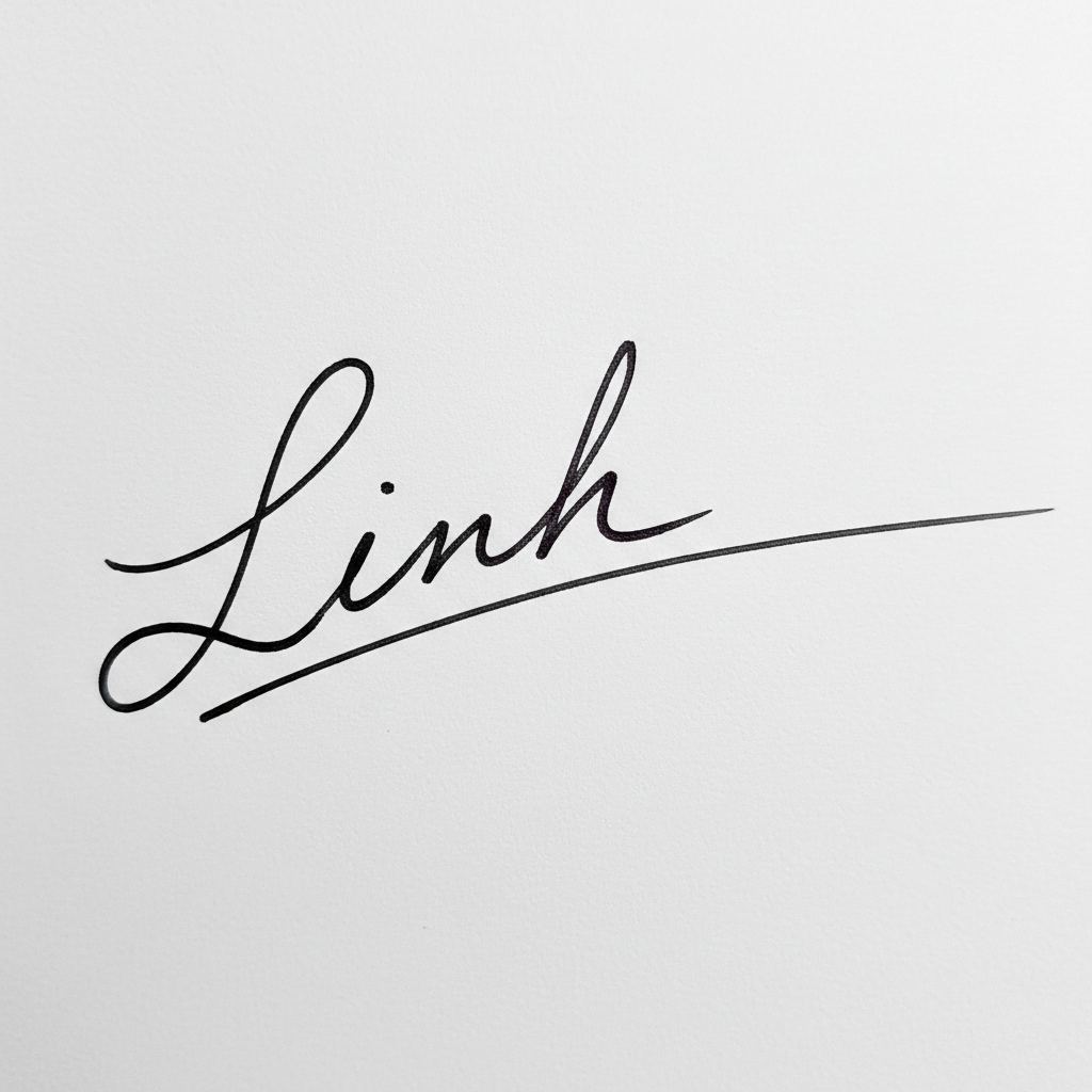 Mẫu chữ ký tên Linh số 10