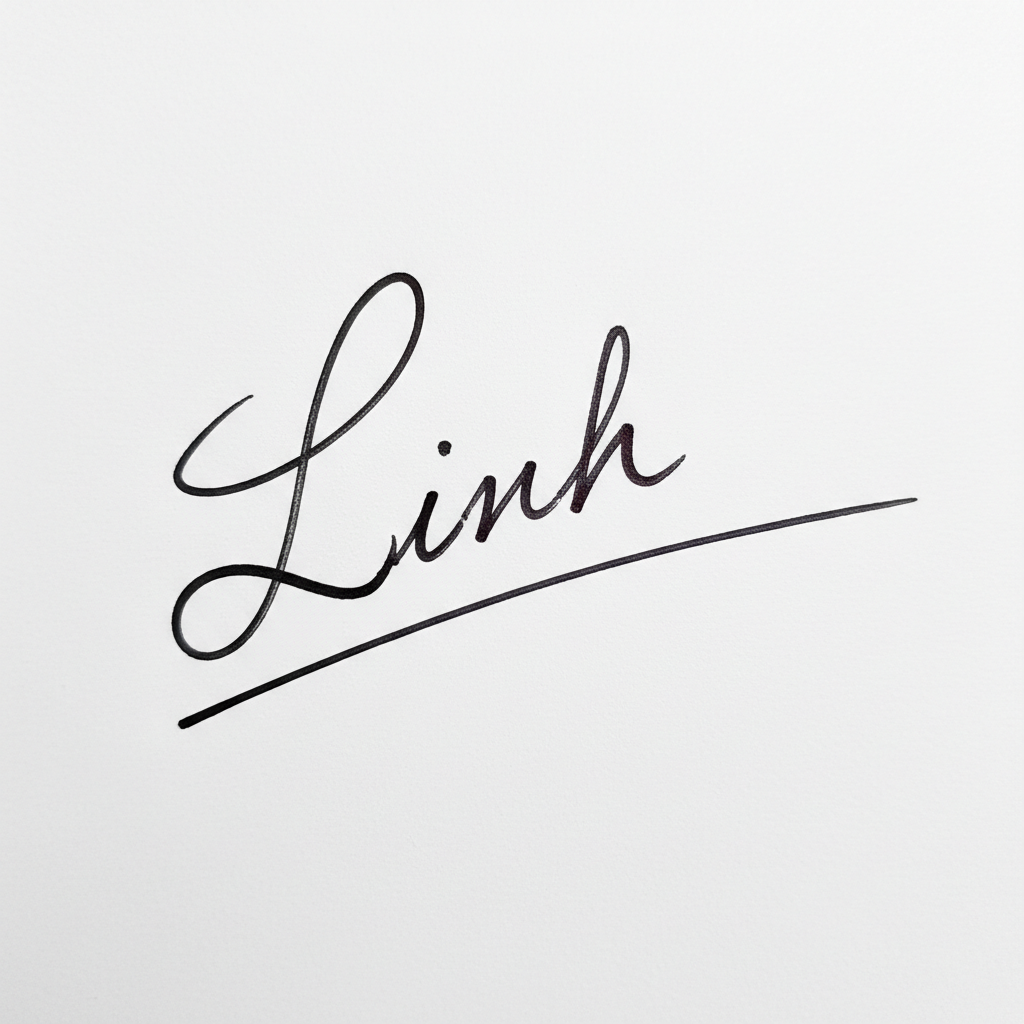 Mẫu chữ ký tên Linh số 2