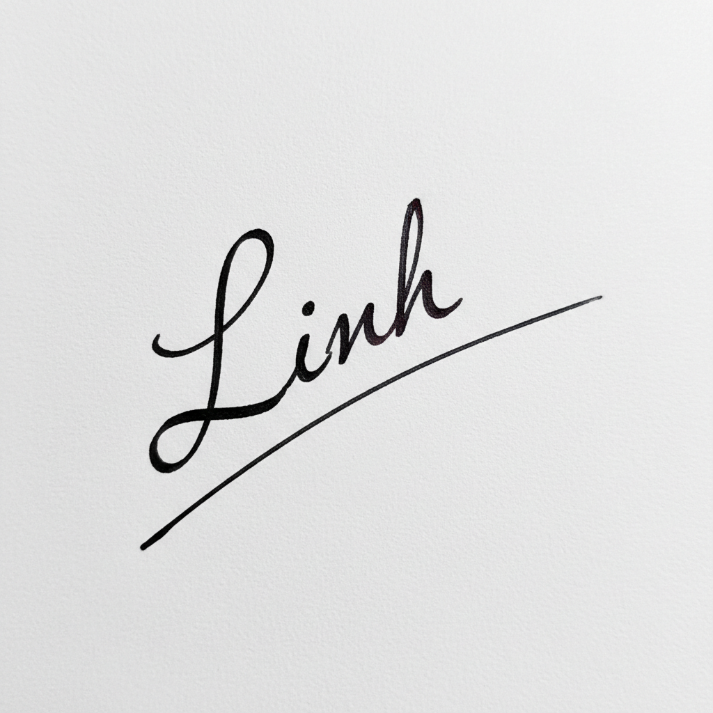 Mẫu chữ ký tên Linh số 5