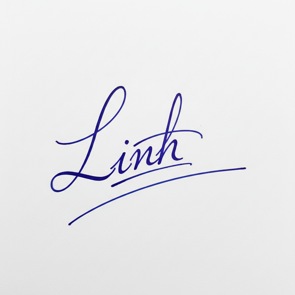 Mẫu chữ ký tên Linh số 8