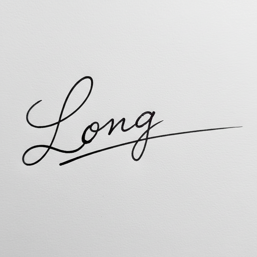 Mẫu chữ ký tên Long số 10