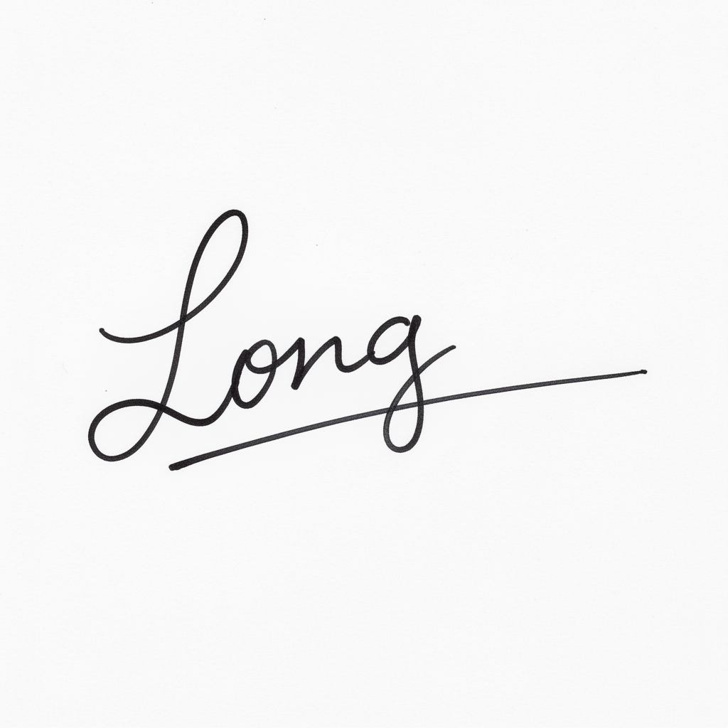 Mẫu chữ ký tên Long số 2