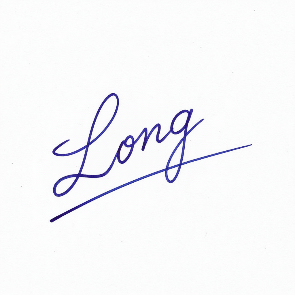 Mẫu chữ ký tên Long số 3