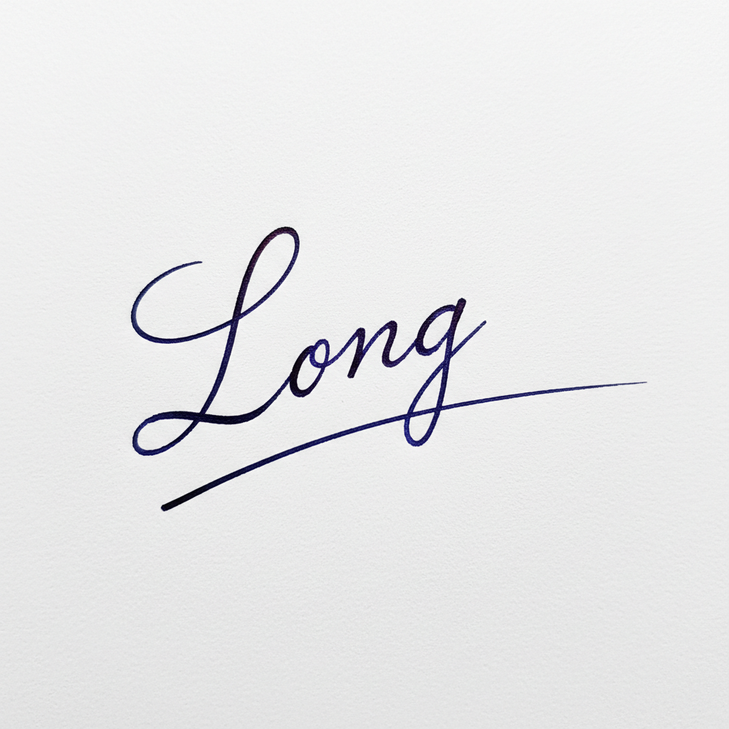 Mẫu chữ ký tên Long số 4