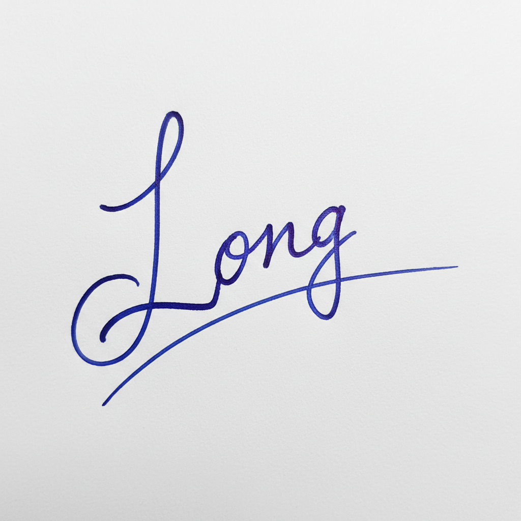 Mẫu chữ ký tên Long số 6