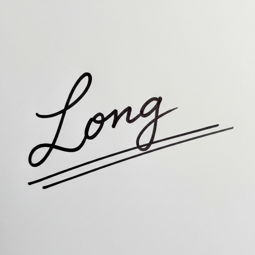 Mẫu chữ ký tên Long số 7