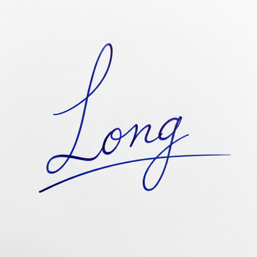 Mẫu chữ ký tên Long số 8