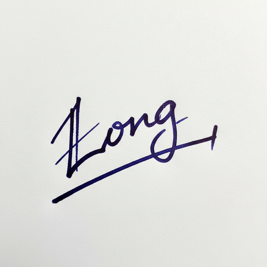 Mẫu chữ ký tên Long số 9