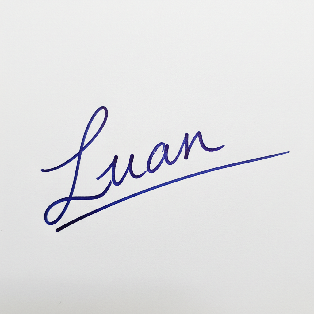 Mẫu chữ ký tên Luân số 3