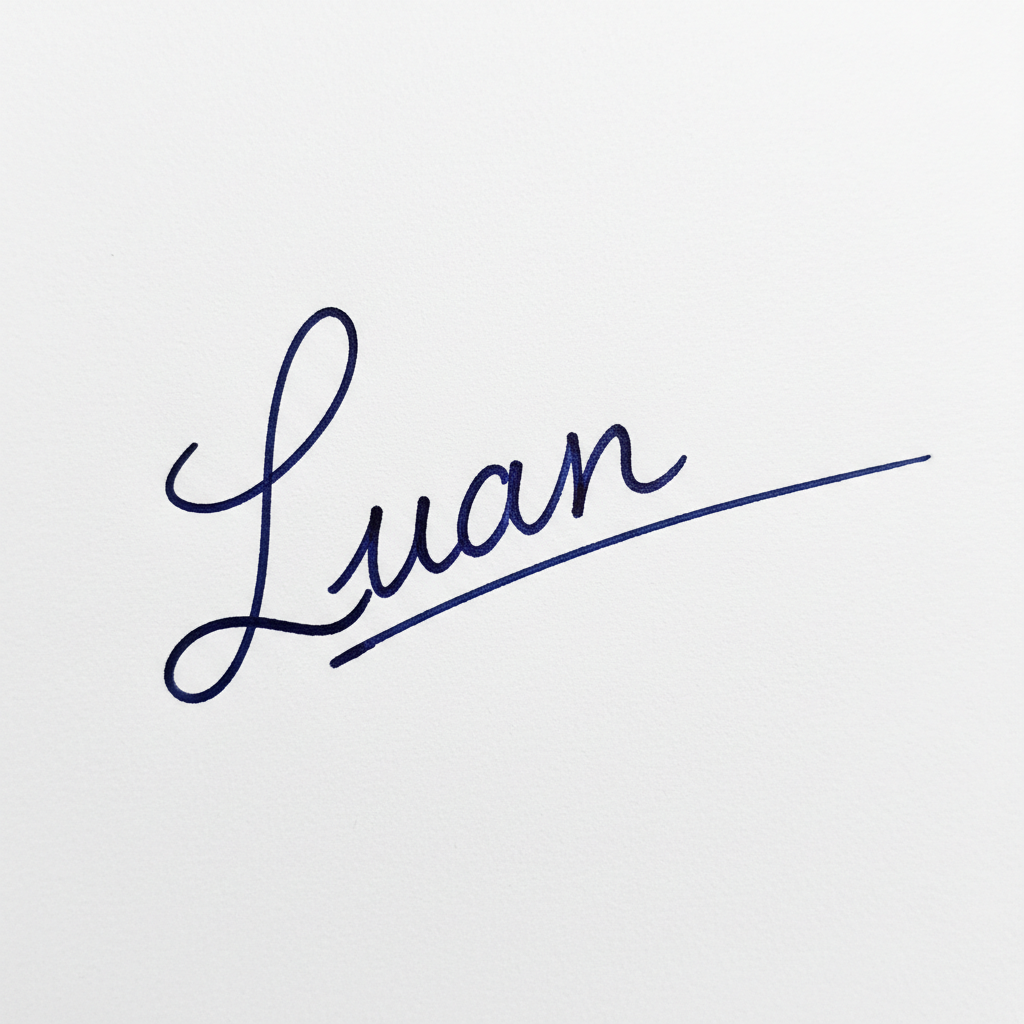 Mẫu chữ ký tên Luân số 4