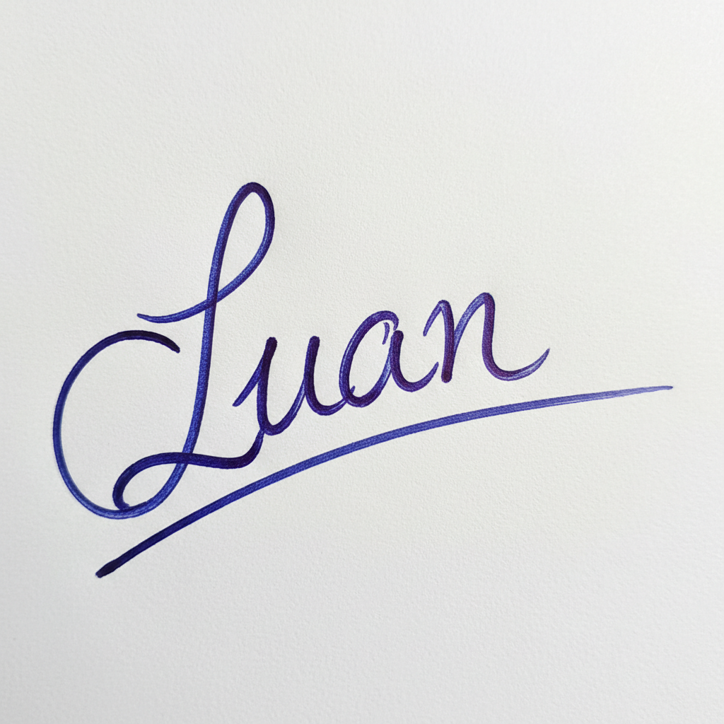 Mẫu chữ ký tên Luân số 6