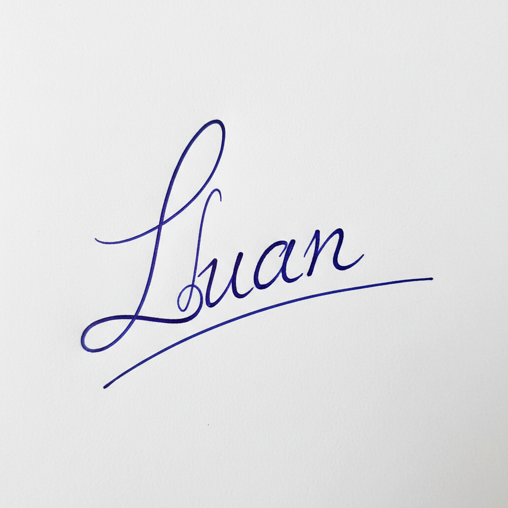 Mẫu chữ ký tên Luân số 8