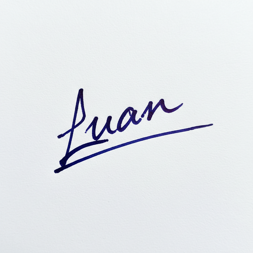 Mẫu chữ ký tên Luân số 9