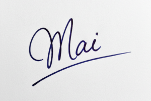 Mẫu chữ ký tên Mai số 1