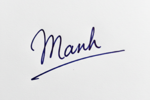 Mẫu chữ ký tên Mạnh số 1