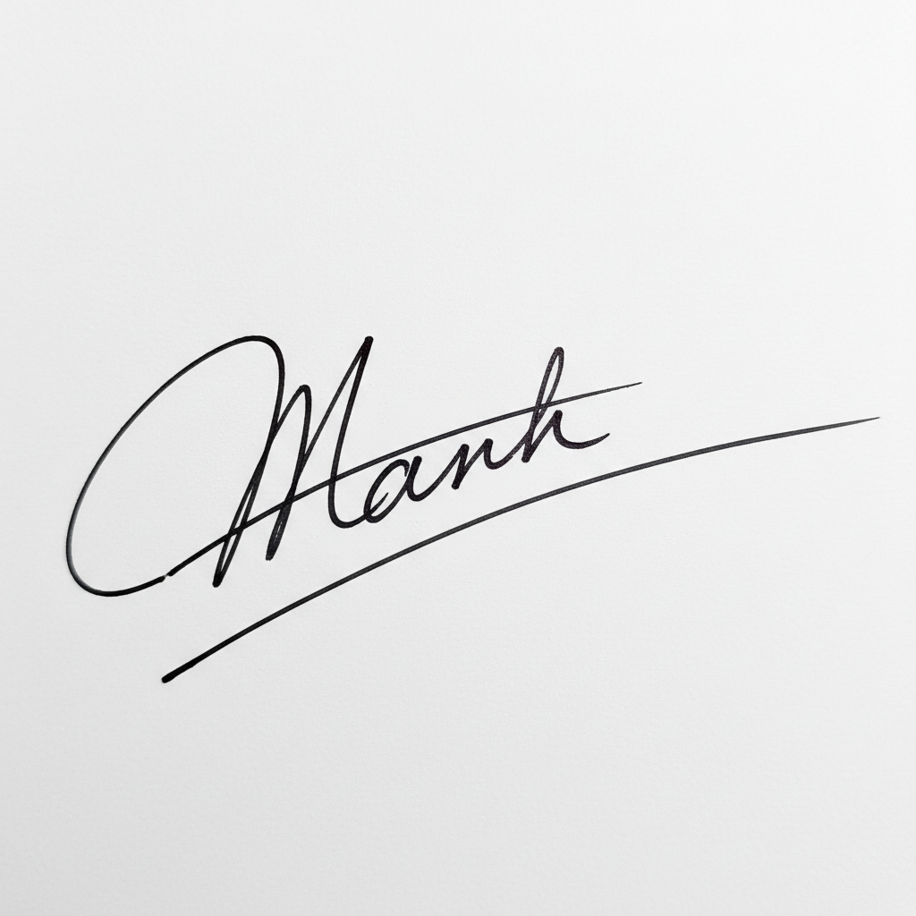 Mẫu chữ ký tên Mạnh số 10