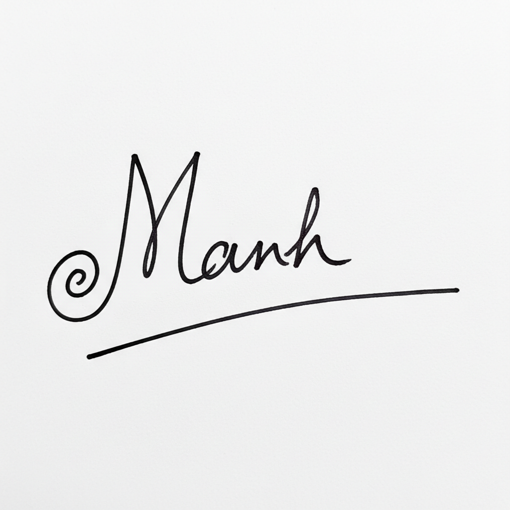 Mẫu chữ ký tên Mạnh số 2
