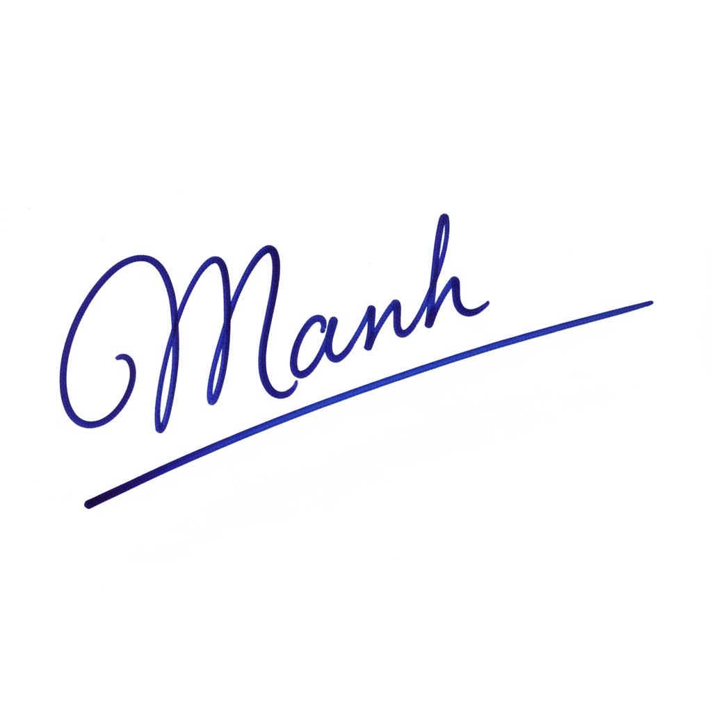 Mẫu chữ ký tên Mạnh số 3