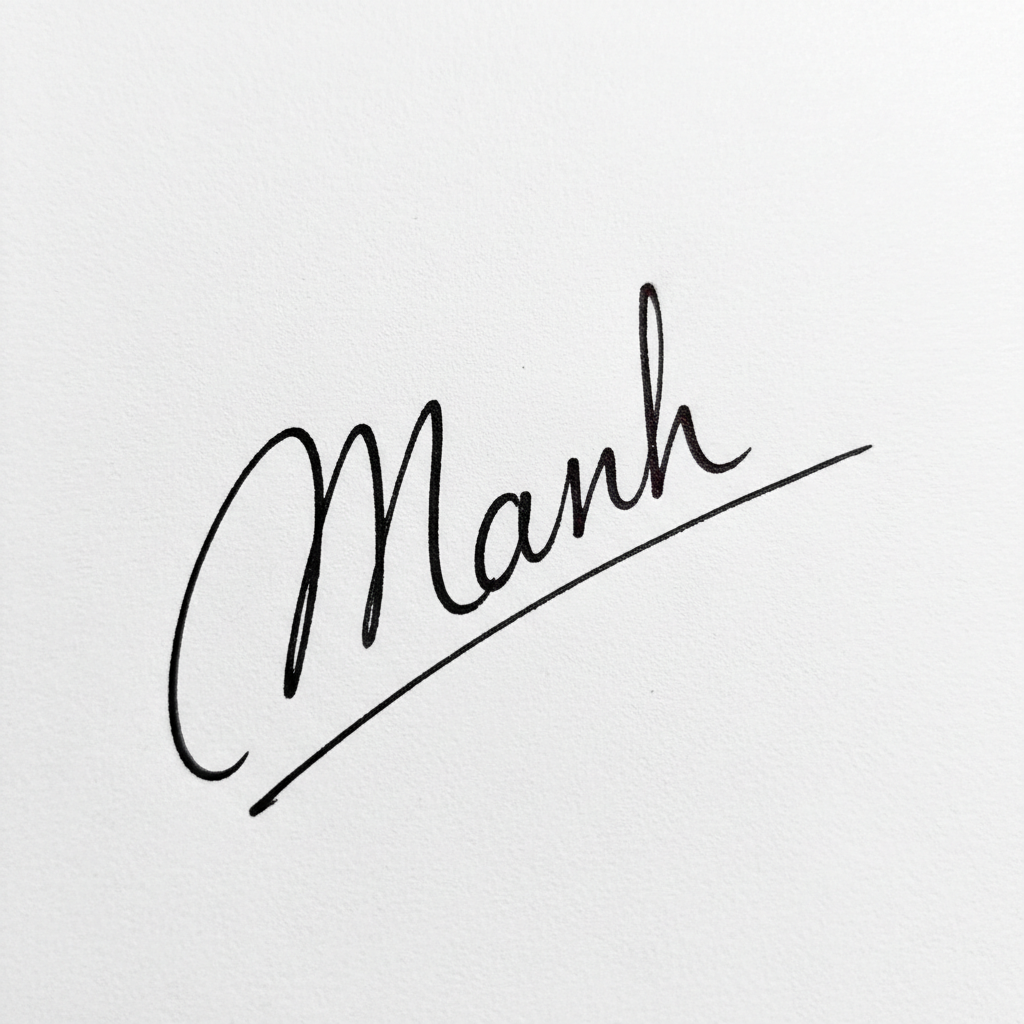 Mẫu chữ ký tên Mạnh số 5