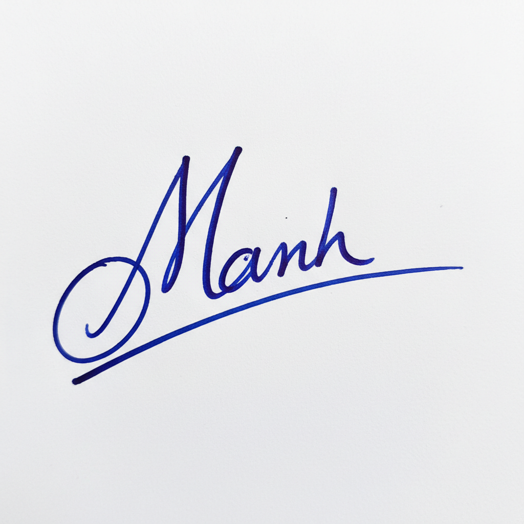 Mẫu chữ ký tên Mạnh số 6