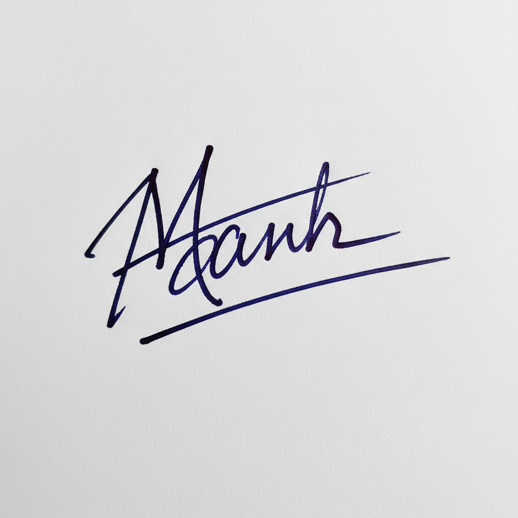 Mẫu chữ ký tên Mạnh số 9